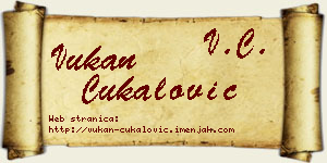 Vukan Čukalović vizit kartica